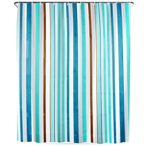 Zasłona Prysznicowa 180 x 180 cm VILDE Wodoodporna PEVA z Haczykami