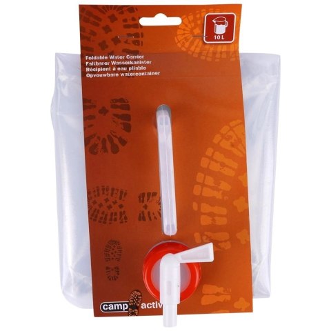 Zbiornik na Wodę 10 L CAMP ACTIVE Składany z Kranikiem Biwak