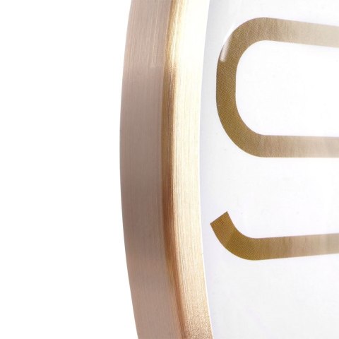 Zegar Ścienny 30 cm VILDE Okrągły Złoto-Biały Aluminium Cichy