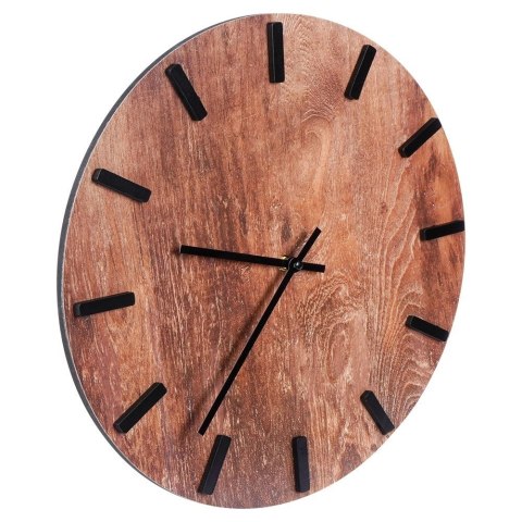 Zegar Ścienny 40 cm VILDE Okrągły Brązowy Drewno MDF Styl Klasyczny