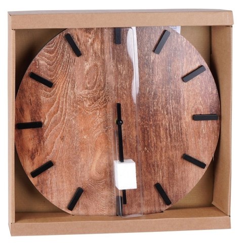 Zegar Ścienny 40 cm VILDE Okrągły Brązowy Drewno MDF Styl Klasyczny
