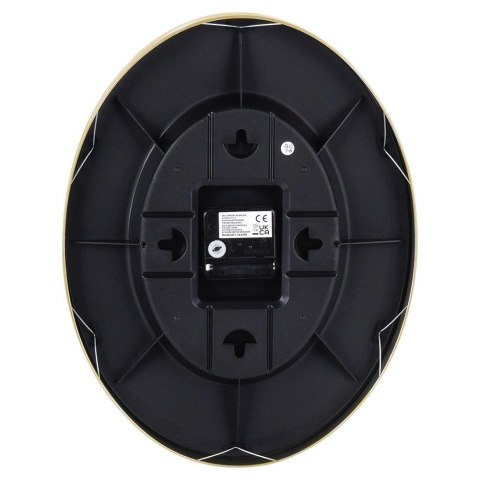 Zegar Ścienny Biały Złoty z Termometrem Higrometrem VILDE 27x34,5 cm