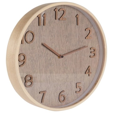 Zegar Ścienny Wiszący Okrągły Brązowy Dekoracyjny Ozdobny VILDE 38 cm