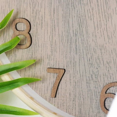 Zegar Ścienny Wiszący Okrągły Brązowy Dekoracyjny Ozdobny VILDE 38 cm