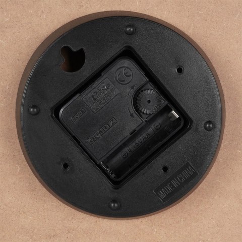 Zegar Ścienny Wiszący Okrągły Brązowy Dekoracyjny Ozdobny VILDE 38 cm