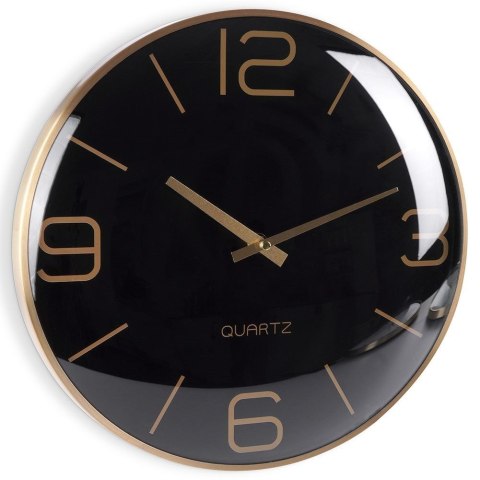 Zegar Ścienny na Ścianę Złoty Czarny Klasyczny do Salonu Biura VILDE 30 cm