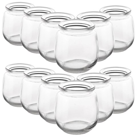 Zestaw 12 Słoików Słoiczków Słoiki na Jogurt Desery Szklane ORION 200ml