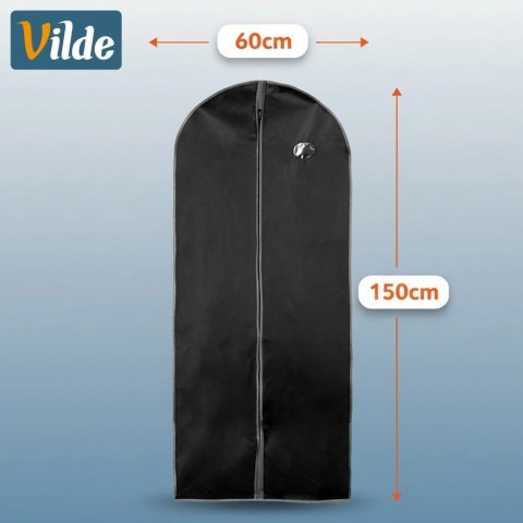 Zestaw 2 Pokrowce na Ubrania Długie Garnitur Sukienka VILDE 60 x 150 cm