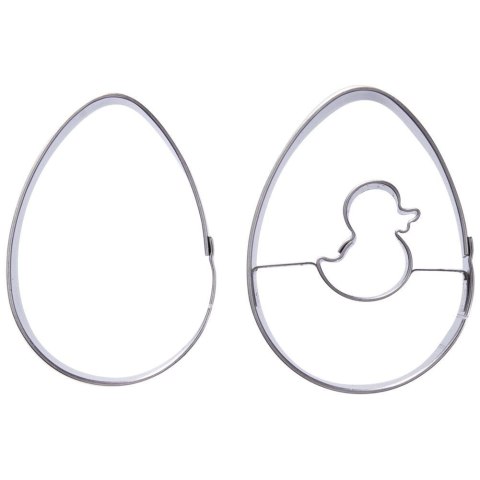 Zestaw 2 Wykrawaczy do Ciastek Jajko 5,5 cm Stal do Zmywarki ORION