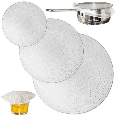 Zestaw 3 Pokrywki Silikonowe Uniwersalne 15 20 26 cm ORION do Żywności