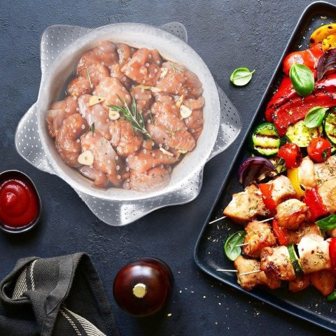 Zestaw 3 Pokrywki Silikonowe Uniwersalne 15 20 26 cm ORION do Żywności