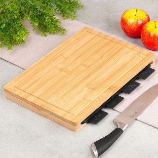 Zestaw Desek do Krojenia VILDE 5 el. ze Stojakiem Bambusowym