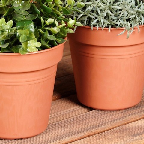 Zestaw Doniczek Okrągłych PROGARDEN 15 cm 3 szt. Ceglane Klasyczne