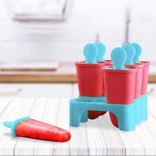 Zestaw Foremki do Lodów z Patyczkami Stojakiem Tradycyjne ORION 6 Porcji