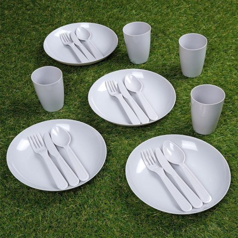 Zestaw Piknikowy 20 el. VILDE Plastikowy Talerze Kubki Sztućce