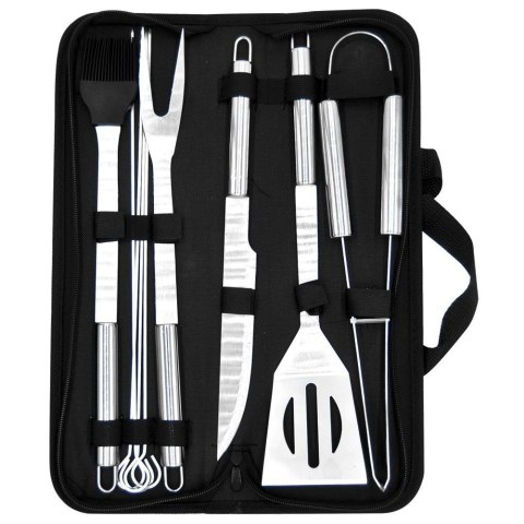 Zestaw Przyborów do Grilla Stalowy w Etui 10 el. ORION