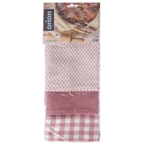 Zestaw Ścierki Kuchenne 50 x 70 cm 3 szt. ORION Bawełniane Duże Różowe