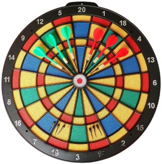 Zestaw Tarcza Soft Perforowana Dart Gra w Rzutki Lotki KUBISPORT 45 cm