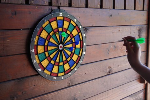 Zestaw Tarcza Soft Perforowana Dart Gra w Rzutki Lotki KUBISPORT 45 cm