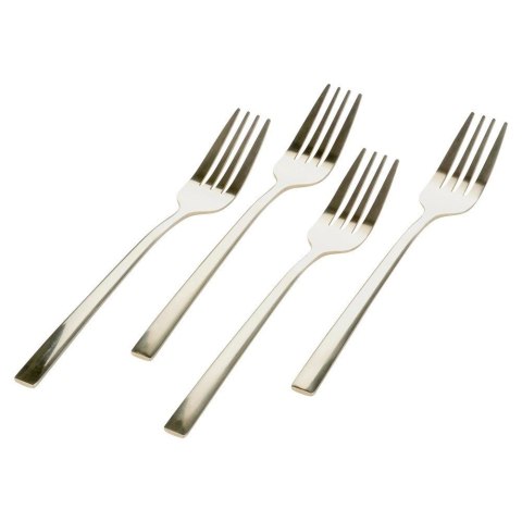 Zestaw Widelczyki Deserowe 4 szt. ORION Stal Nierdzewna Złote