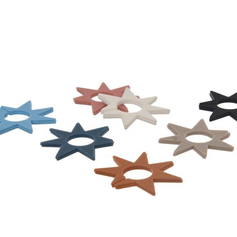 Znaczniki 8 szt. ORION na Szklanki Kieliszki Silikonowe Gwiazdki