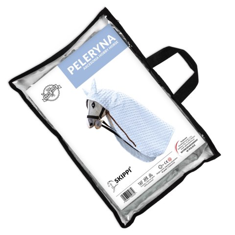 Peleryna Skippi dla Hobby Horse - błękitna - długa derka - kropierz