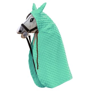 Peleryna Skippi dla Hobby Horse - miętowa - długa derka - kropierz