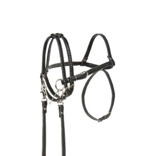 Skippi Ogłowie dla Hobby Horse - wodze, wędzidło, ekoskóra - czarne