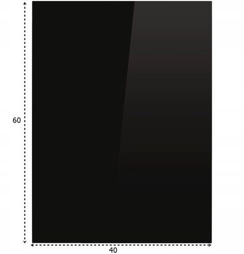 Podstawa szklana hartowana - szyba pod Piec lub Kominek 60x40 cm CZARNA Krak-Trans