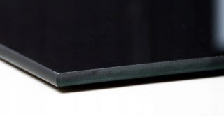 Podstawa szklana hartowana - szyba pod Piec lub Kominek 80x70 cm CZARNA Krak-Trans