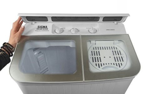 Pralka wirnikowa z wirówką 5 kg + 2 kg 1000 obr/min, Timer, Pralko-wirówka na działkę SIGMA