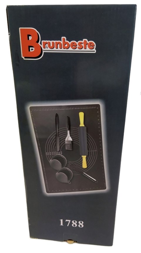 Stolnica silikonowa i wałek z akcesoriami 7 elementów Brunbeste