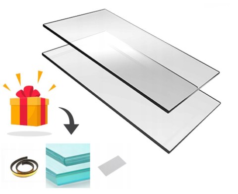 Szyba czyszcząca się do Kominka, pieca żaroodporna 59x38 cm TopStoc