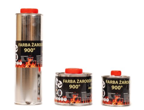 Farba 5L Kominkowa Lakier Żaroodporna do Kominków Czarna Trwała 900c Barpimo Coatings S.A