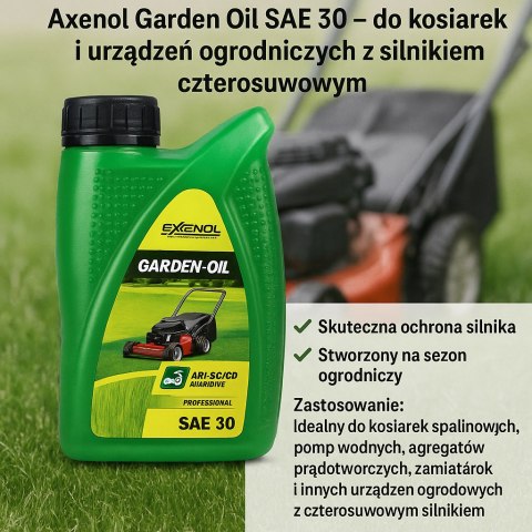 OLEJ SILNIKOWY DO KOSIARKI SPALINOWEJ 4-S 600ML AXENOL SAE30 SIGMA
