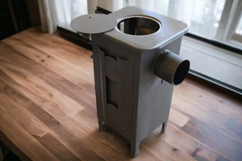 Piec Piecyk SZAMOTOWY Koza ARES + ZESTAW RUR ATEST POLSKA produkcja Owczarek