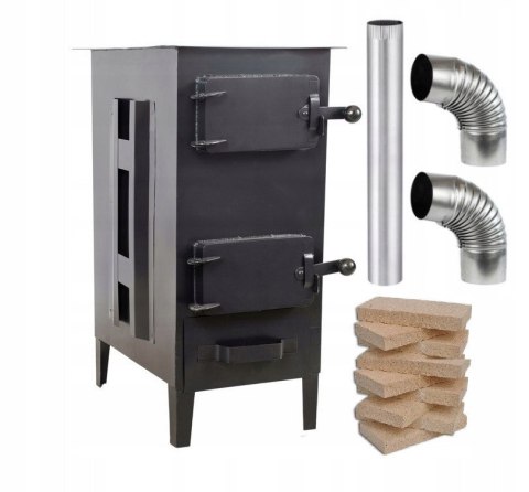 Piec Piecyk SZAMOTOWY Koza ZEUS + ZESTAW RUR ATEST POLSKA produkcja Owczarek