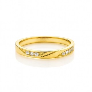 Pierścionek stal chirurgiczna platerowana 14k złotem PST989, Rozmiar pierścionków: US7 EU14