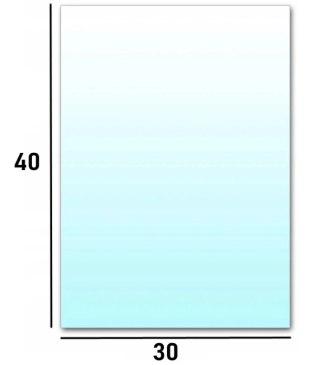 Podstawa szklana hartowana - szyba pod Piec lub Kominek 40x30 cm Biała Krak-Trans