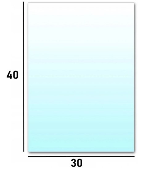 Podstawa szklana hartowana - szyba pod Piec lub Kominek 40x30 cm Biała Krak-Trans