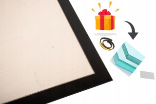 Szyba kominkowa z ramką czarna dekorem na wymiar TopStoc