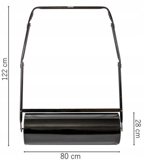 WALEC STALOWY DO TRAWY TRAWNIKA - 80CM POJEMNOŚĆ 53L + RĘKAWICZKI GRATIS SIGMA