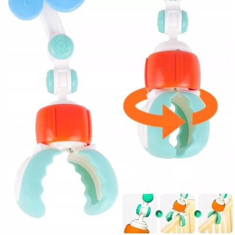 Pałąk z zabawkami do łóżeczka i wózka zwierzątka grzechotki dla niemowląt