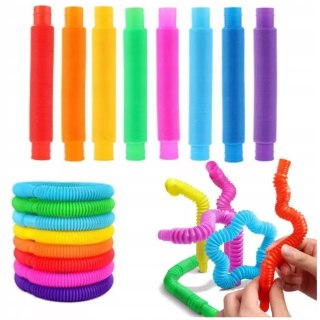 Tuby Sensoryczne Rurki XXL10 szt. Kolorowa Zabawka terapeutyczna edukacyjna