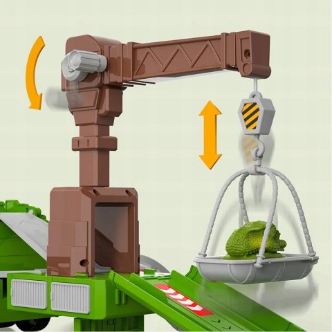 Ciężarówka dinozaur z autami triceratops dźwig 691