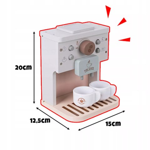 Drewniany ekspres do kawy dla dzieci z akcesoriami