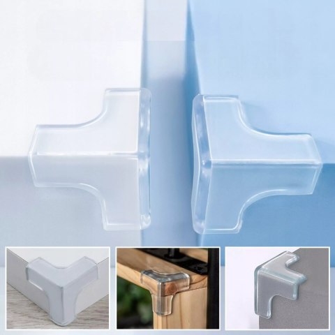 Narożniki ochronne na meble bezpieczne przezroczyste zabezpieczenia 10 szt