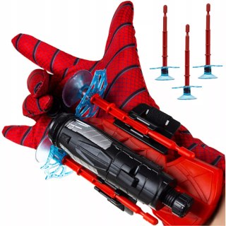 Rękawica spiderman z wyrzutnią superbohater w akcji 3 strzałki
