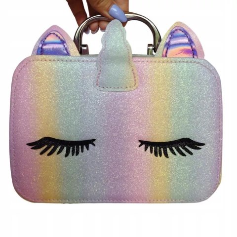 Zestaw do makijażu dla dzieci kuferek jednorożec make up biżuteria