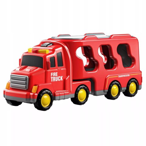 Zestaw strażacki laweta pojazdów straż pożarna tir dźwięk światło SX700-11